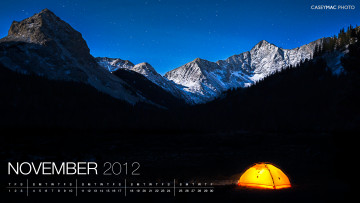 обоя календари, природа, палатка, небо, горы