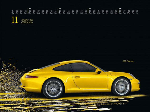 Обои картинки фото календари, автомобили, авто, желтый