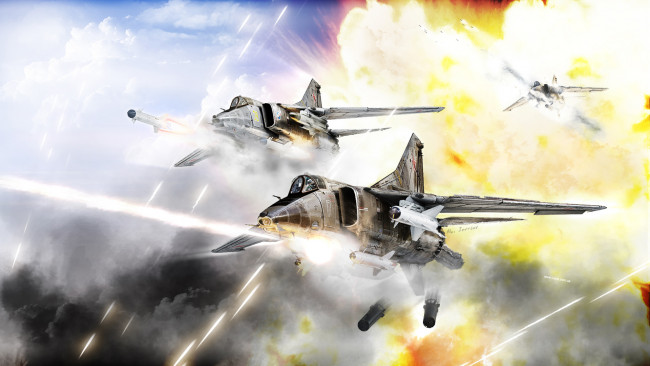 Обои картинки фото авиация, 3д, рисованые, graphic, ракеты