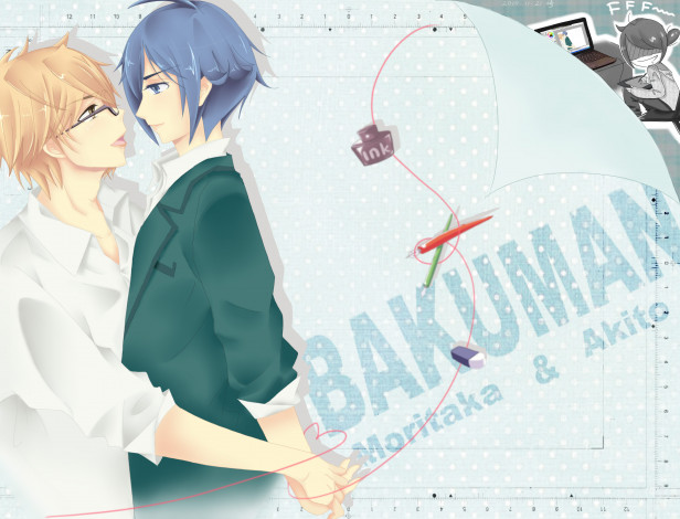 Обои картинки фото аниме, bakuman