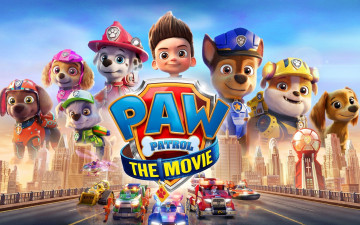 обоя paw patrol,  the movie , 2021, мультфильмы, paw patrol the movie, щенячий, патруль, в, кино, мультфильм, фэнтези, приключения, семейный, пoстeр