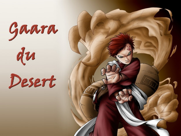 Обои картинки фото аниме, naruto, gaara