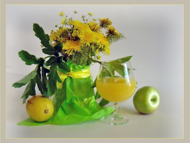 Обои картинки фото анна, немирович, на, жёлтый, зелёный, ра, ассчитайсь, еда, натюрморт