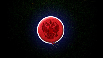 Картинка 3д графика другое значок черный герб россия трава синий красный