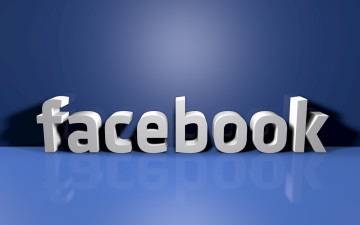 Картинка разное надписи логотипы знаки facebook 3d blue white