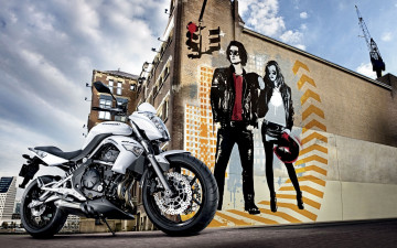 обоя мотоциклы, kawasaki, белый, кавасаки, стена, рисунок