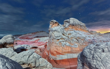 Картинка природа горы скалы ночь