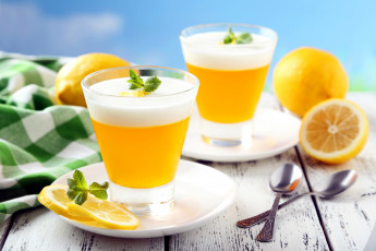 Картинка еда мороженое +десерты мята лимонный лимоны десерт