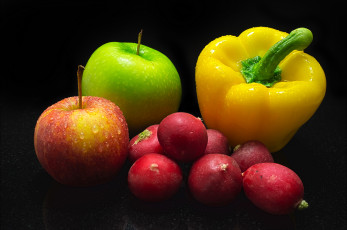 Картинка еда фрукты+и+овощи+вместе ассорти