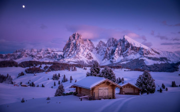 Картинка города -+пейзажи сейзер альм зима италия доломиты южный тироль