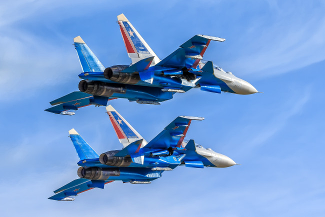 Обои картинки фото авиация, боевые самолёты, россия, ввс