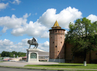 обоя коломна, города, - исторические,  архитектурные памятники, россия, город, кремль, памятник