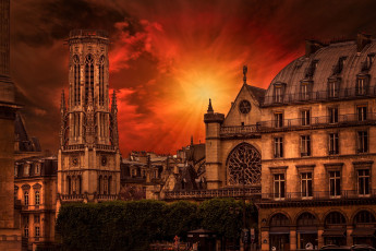 Картинка города париж+ франция собор