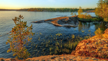 Картинка природа реки озера островок осень река