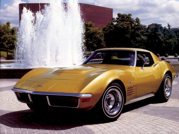 Обои картинки фото chevrolet, corvette, 1972, автомобили