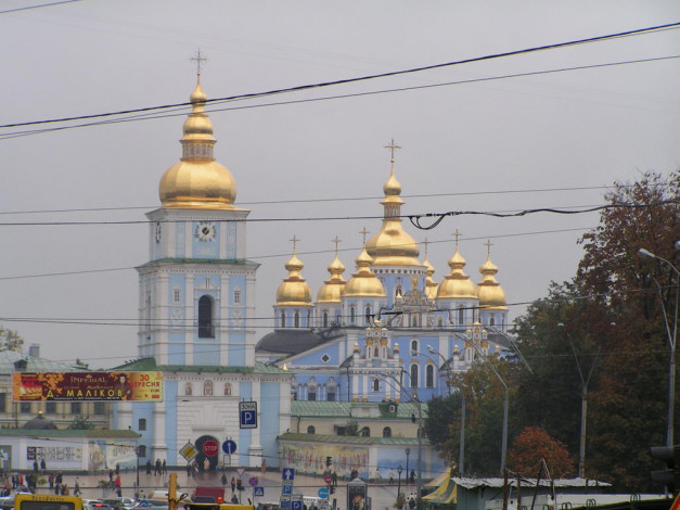 Обои картинки фото киев, михайловский, собор, города