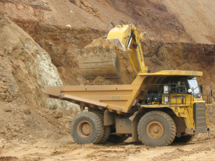 обоя komatsu, hd465, техника, строительная