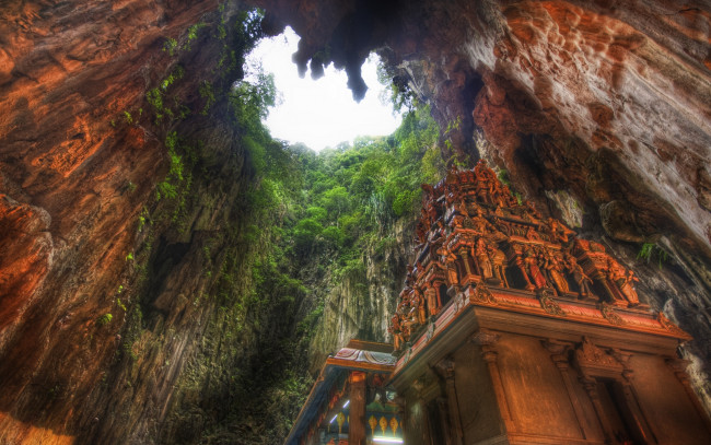 Обои картинки фото храм, внутри, пещеры, города, буддистские, другие, храмы