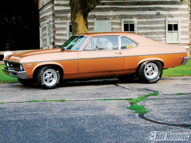 Обои картинки фото 1972, chevy, nova, ss, автомобили, chevrolet