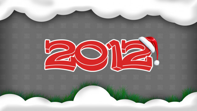 Обои картинки фото праздничные, векторная, графика, новый, год, шапка, снег