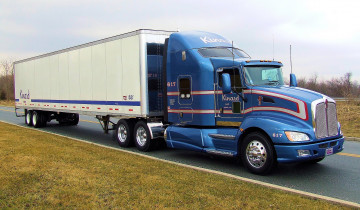 Картинка kenworth+-+kinard+trucking1hr автомобили kenworth тяжелый грузовик седельный тягач