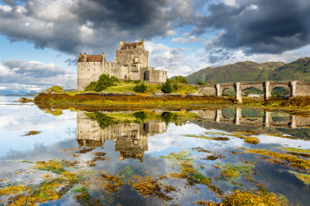 Картинка eilean+donan+castle города замок+эйлен-донан+ шотландия замок мост