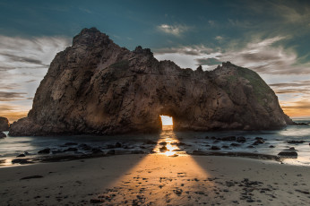 Картинка природа побережье скала арка