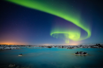 Картинка природа северное+сияние небо звезды ночь северное сияние аврора озеро