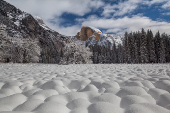 Картинка природа зима снег лес горы