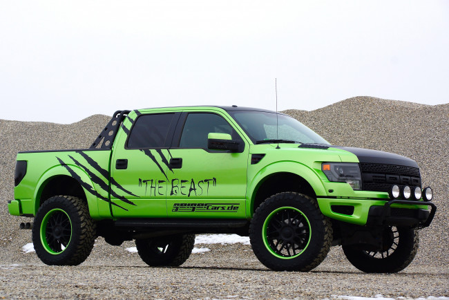 Обои картинки фото автомобили, ford, geiger, f-150, svt, raptor, supercrew, the, beast, 2014г