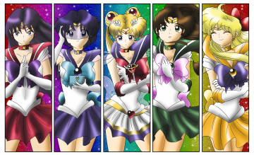 Картинка аниме sailor+moon войны девушки girls venus mercury jupiter sailor moon mars
