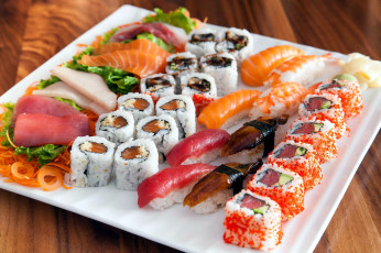 Картинка еда рыба +морепродукты +суши +роллы икра тунец суши роллы кухня японская