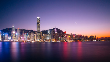 Картинка hong+kong города гонконг+ китай панорама небоскребы