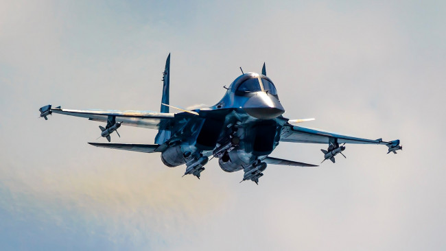 Обои картинки фото авиация, боевые самолёты, су-34