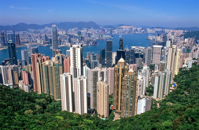Обои картинки фото hong kong, города, гонконг , китай, панорама, небоскребы