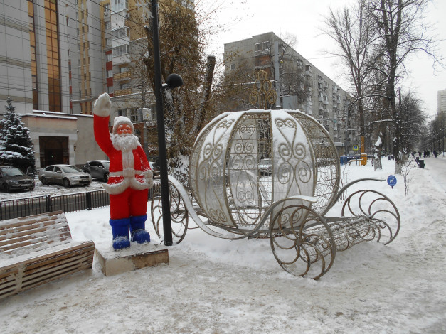 Обои картинки фото разное, садовые и парковые скульптуры, сани