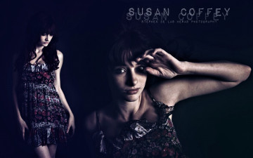 Картинка девушки susan+coffey брюнетка сарафан