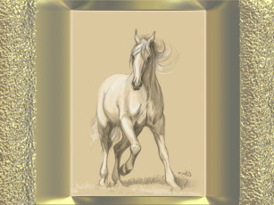 Картинка white рисованные животные лошади