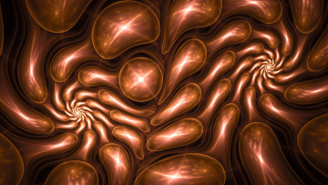 Картинка 3д графика fractal фракталы коричневый фон