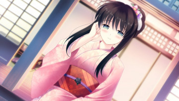 Картинка аниме *unknown другое кимоно взгляд девушка