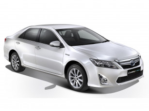 обоя автомобили, toyota, jp-spec, hybrid, camry, 2011, светлый