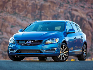 обоя автомобили, volvo, v60, t5, us-spec, 2014г, синий