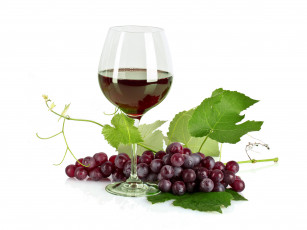 обоя еда, напитки,  вино, бокал, вино, виноград