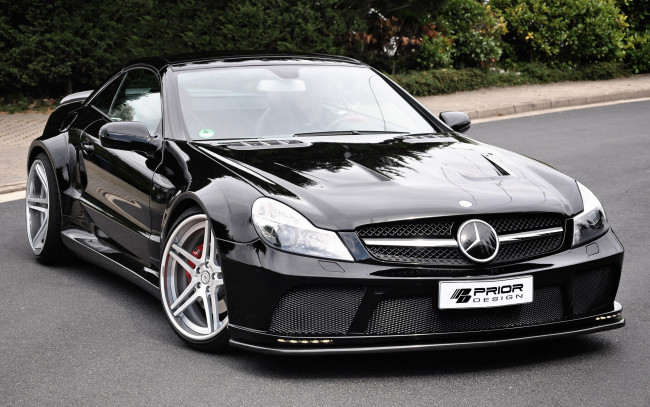 Обои картинки фото prior-design-mercedes-benz-sl-r230-black-edition, автомобили, mercedes-benz, black