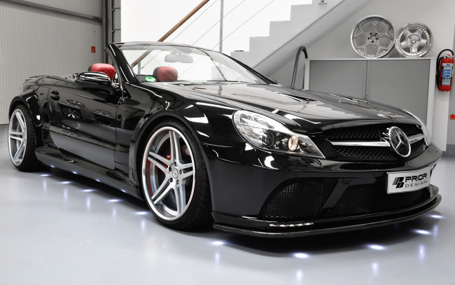 Обои картинки фото prior-design-mercedes-benz-sl-r230-black-edition, автомобили, mercedes-benz, black