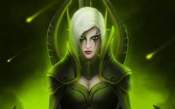 Картинка видео+игры world+of+warcraft maiev shadowsong world of warcraft арт белые волосы девушка