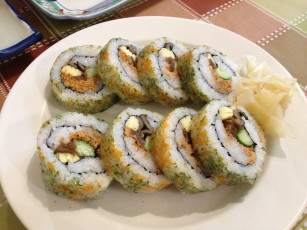 Картинка еда рыба +морепродукты +суши +роллы начинка рис