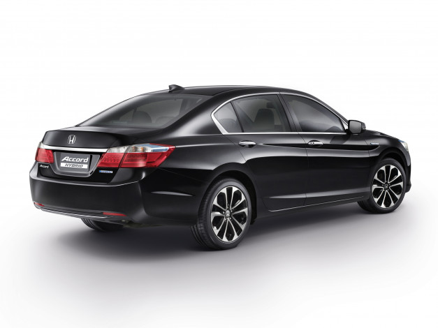 Обои картинки фото автомобили, honda, th-spec, 2013г, темный, hybrid, accord