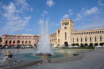 Картинка города -+фонтаны город ереван фонтан на площади республики