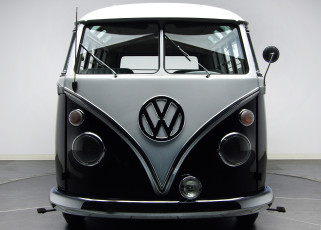 обоя volkswagen t1 deluxe samba bus 1964, автомобили, volkswagen, 1964, bus, samba, deluxe, t1